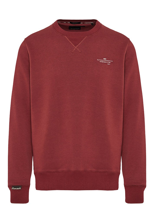 Funky Buddha Essential Maroon Long Sleeved Crewneck