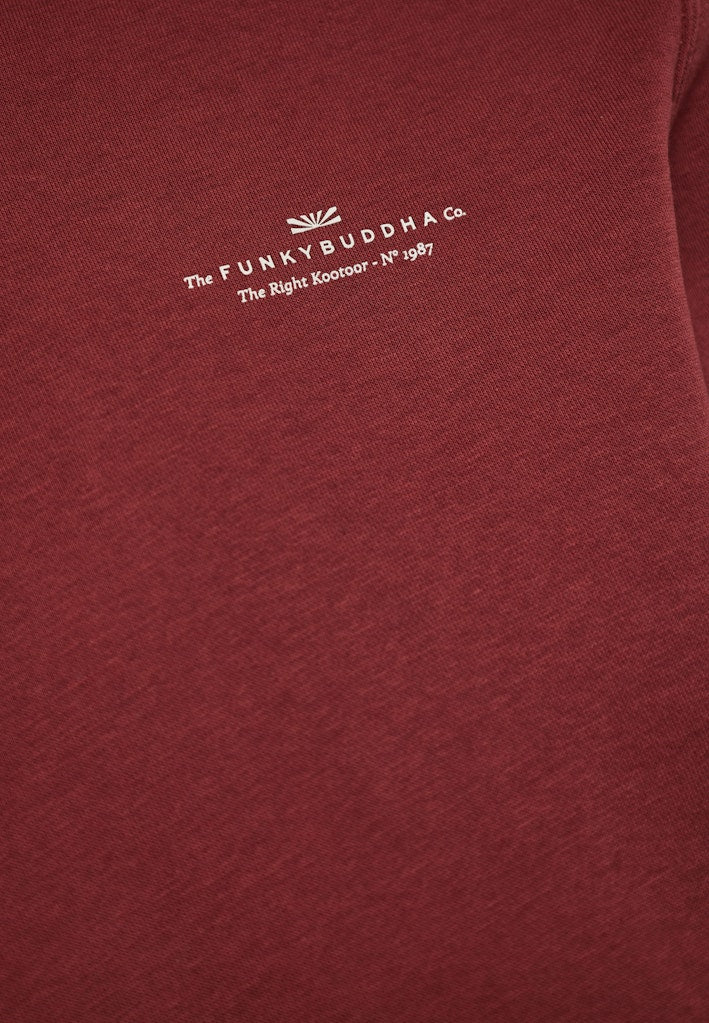 Funky Buddha Essential Maroon Long Sleeved Crewneck