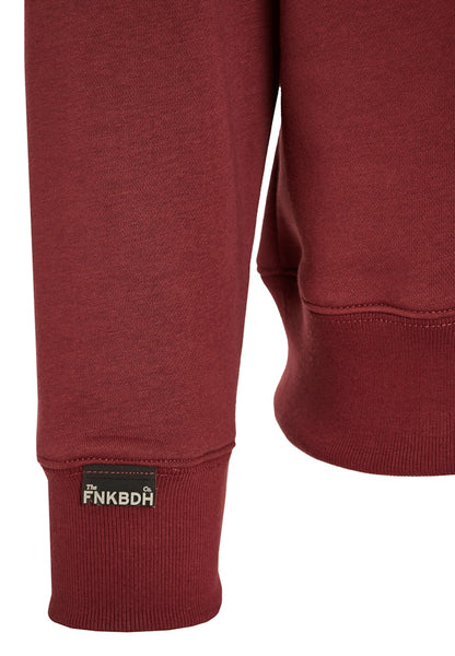 Funky Buddha Essential Maroon Long Sleeved Crewneck