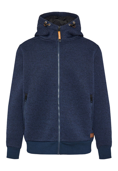Funky Buddha Navy Mel Full-Zip Jacket Hoodie
