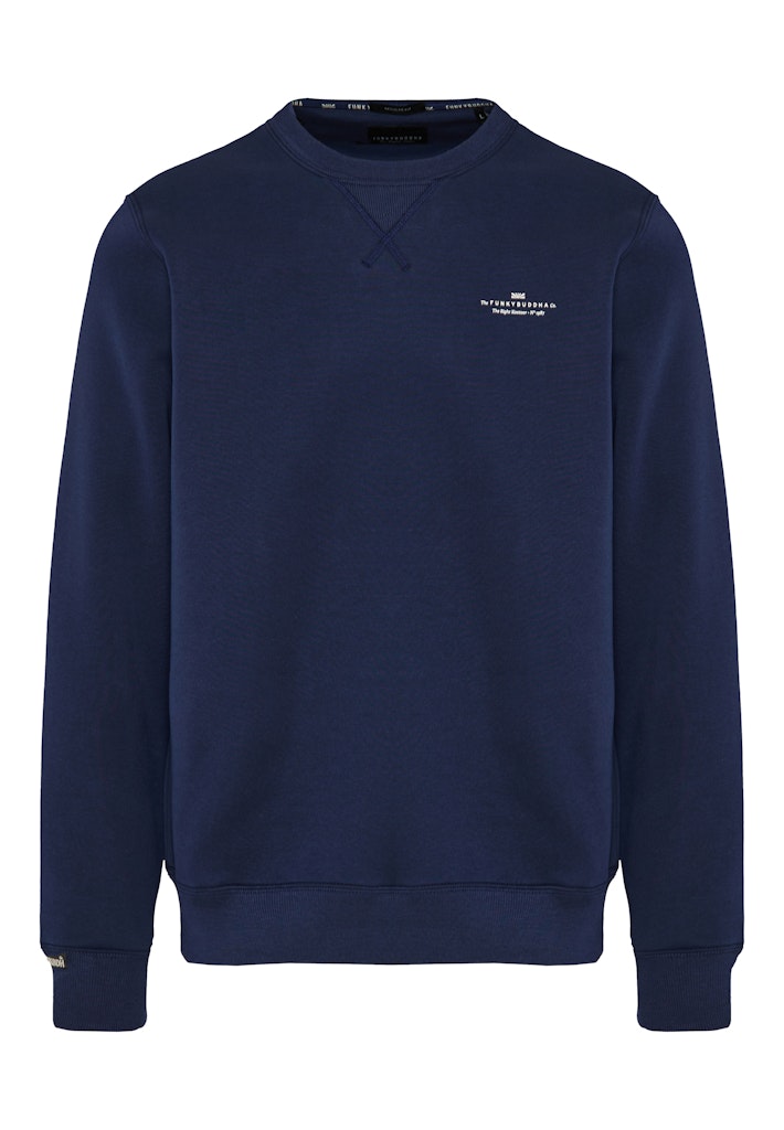 Funky Buddha Essential Navy Long Sleeved Crewneck
