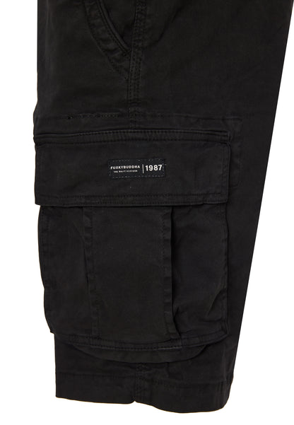 Funky Buddha Essential Black Βερμούδα Cargo