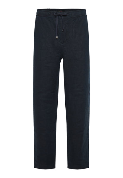 Funky Buddha Comfort Fit Black Linen Pants