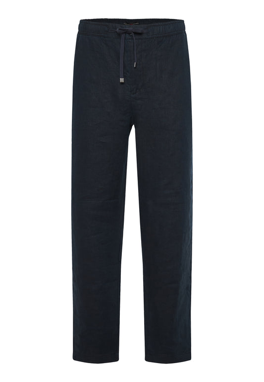 Funky Buddha Comfort Fit Black Linen Pants