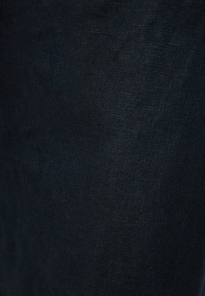 Funky Buddha Comfort Fit Black Linen Pants