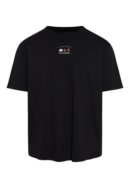 Funky Buddha Black Printed T-Shirt