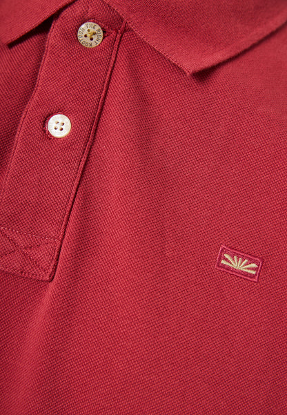 Funky Buddha Earth Red Polo T-Shirt