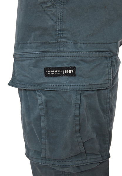 Funky Buddha Steel Grey Comfort Cargo Pants