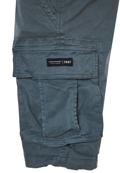 Funky Buddha Essential Steel Grey Βερμούδα Cargo
