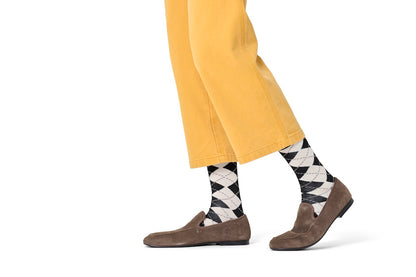 Happy Socks Black&White Argyle