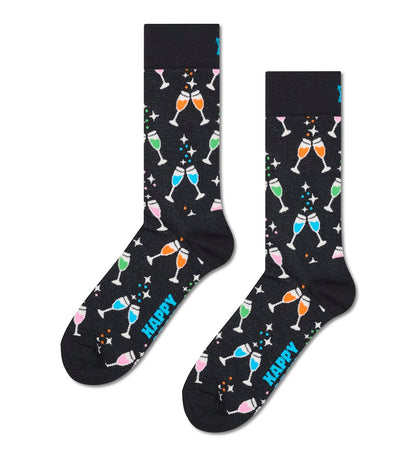 Happy Socks Black Champagne Toast