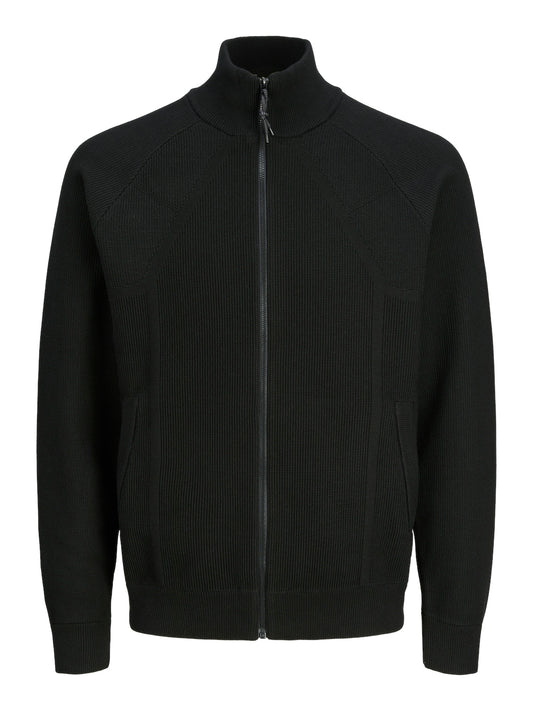 Jack&Jones JCOALPINE Black Zip Knit High Neck