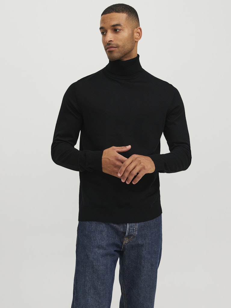 Jack&Jones JPRCCMERINO Black Knit Roll Neck