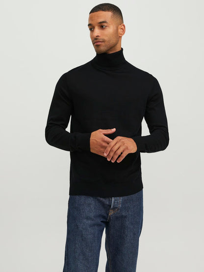 Jack&Jones JPRCCMERINO Black Knit Roll Neck