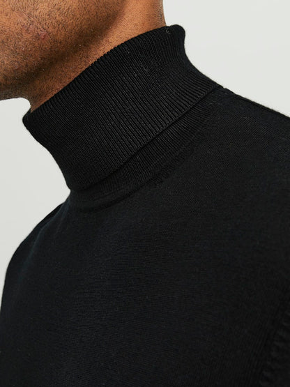 Jack&Jones JPRCCMERINO Black Knit Roll Neck