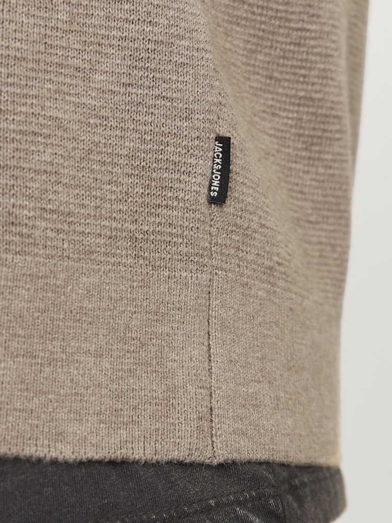 Jack&Jones Greige Melange JPRCCMILANO Knit Half-Zip