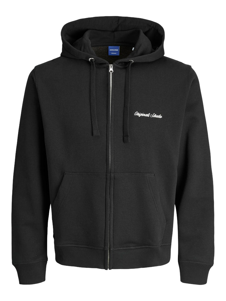 Jack&Jones Black Full Zip Hoodie