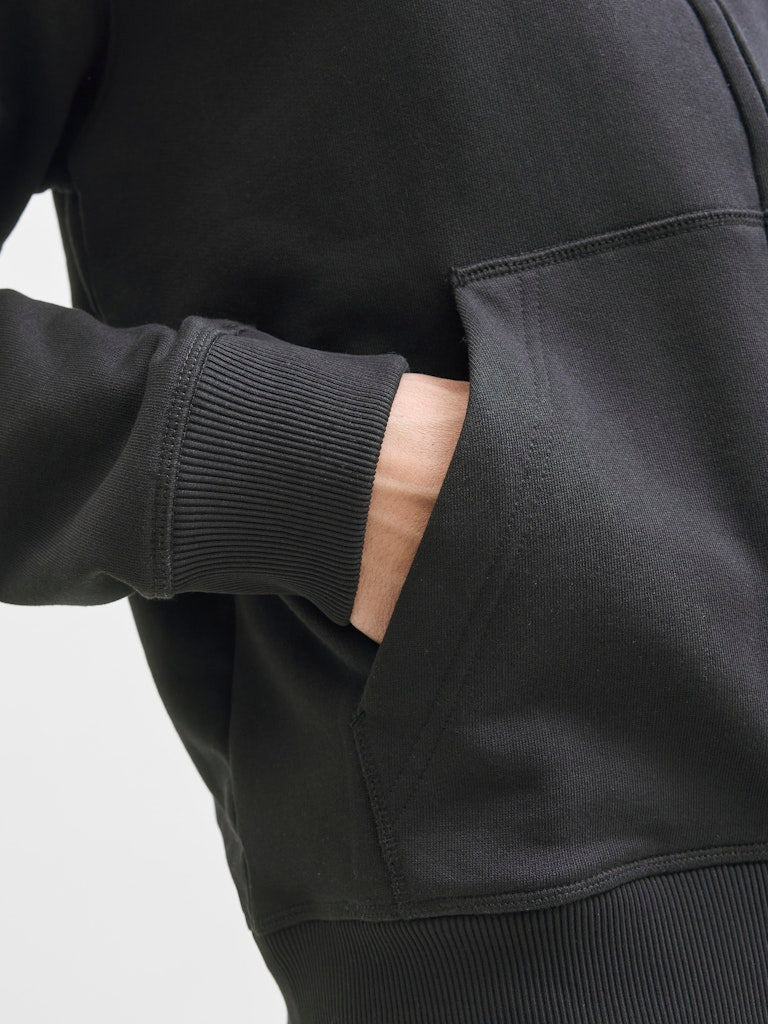 Jack&Jones Black Full Zip Hoodie