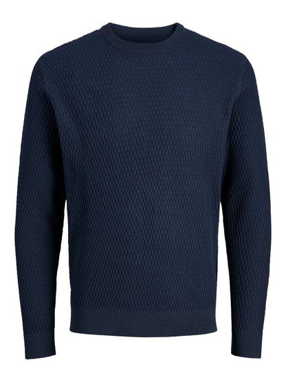 Jack&Jones JPRBLAREAGAN Dark Navy Knitted Crewneck Sweater
