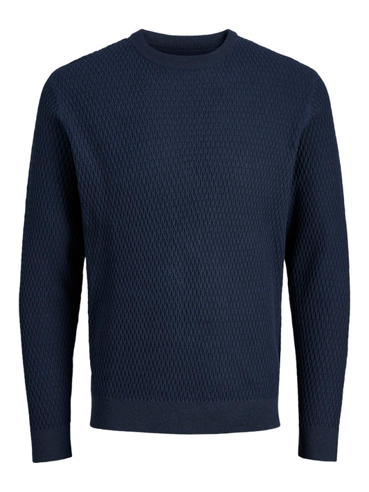 Jack&Jones JPRBLAREAGAN Dark Navy Knitted Crewneck Sweater
