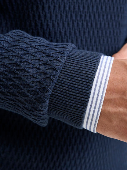 Jack&Jones JPRBLAREAGAN Dark Navy Knitted Crewneck Sweater