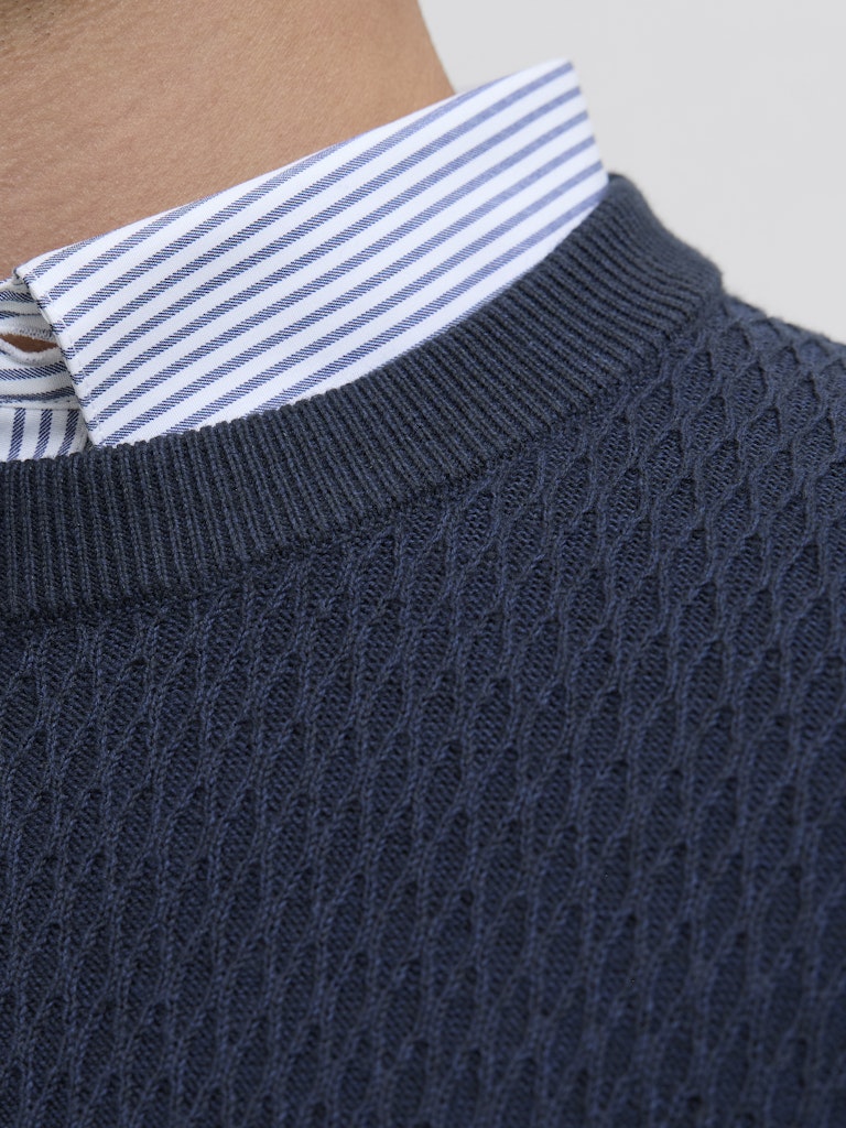 Jack&Jones JPRBLAREAGAN Dark Navy Knitted Crewneck Sweater