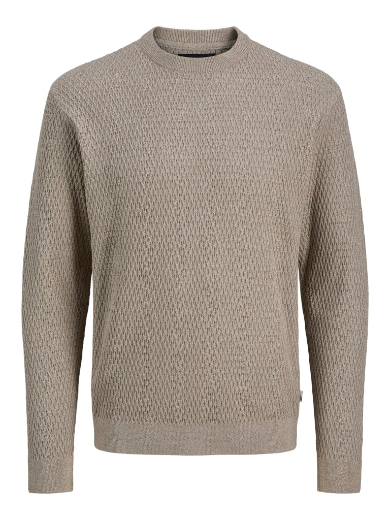 Jack&Jones JPRBLAREAGAN Greige Knitted Crewneck Sweater