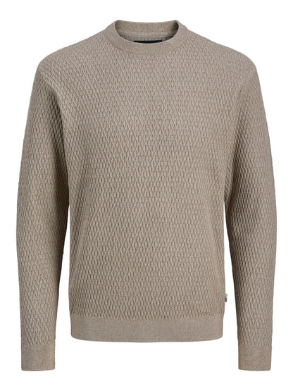 Jack&Jones JPRBLAREAGAN Greige Knitted Crewneck Sweater