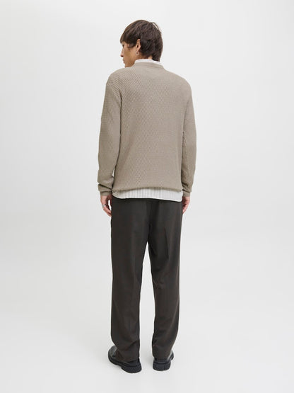 Jack&Jones JPRBLAREAGAN Greige Knitted Crewneck Sweater