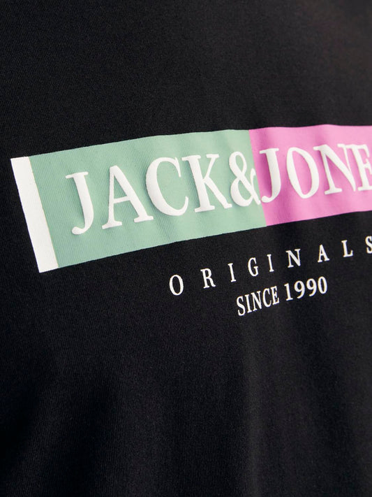 Jack&Jones JORLAFAYETTE Box Tee Black Crewneck