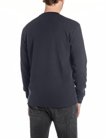 Replay Long Sleeved Grey Crewneck