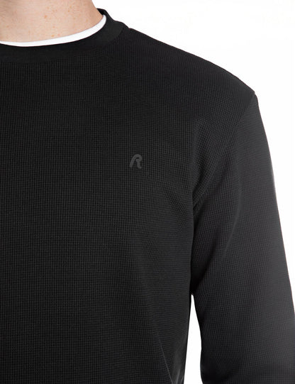 Replay Long Sleeved Black Crewneck