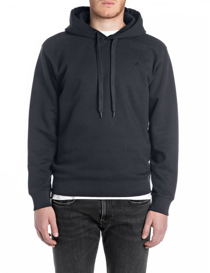 Replay Cotton-Blend Black Hoodie