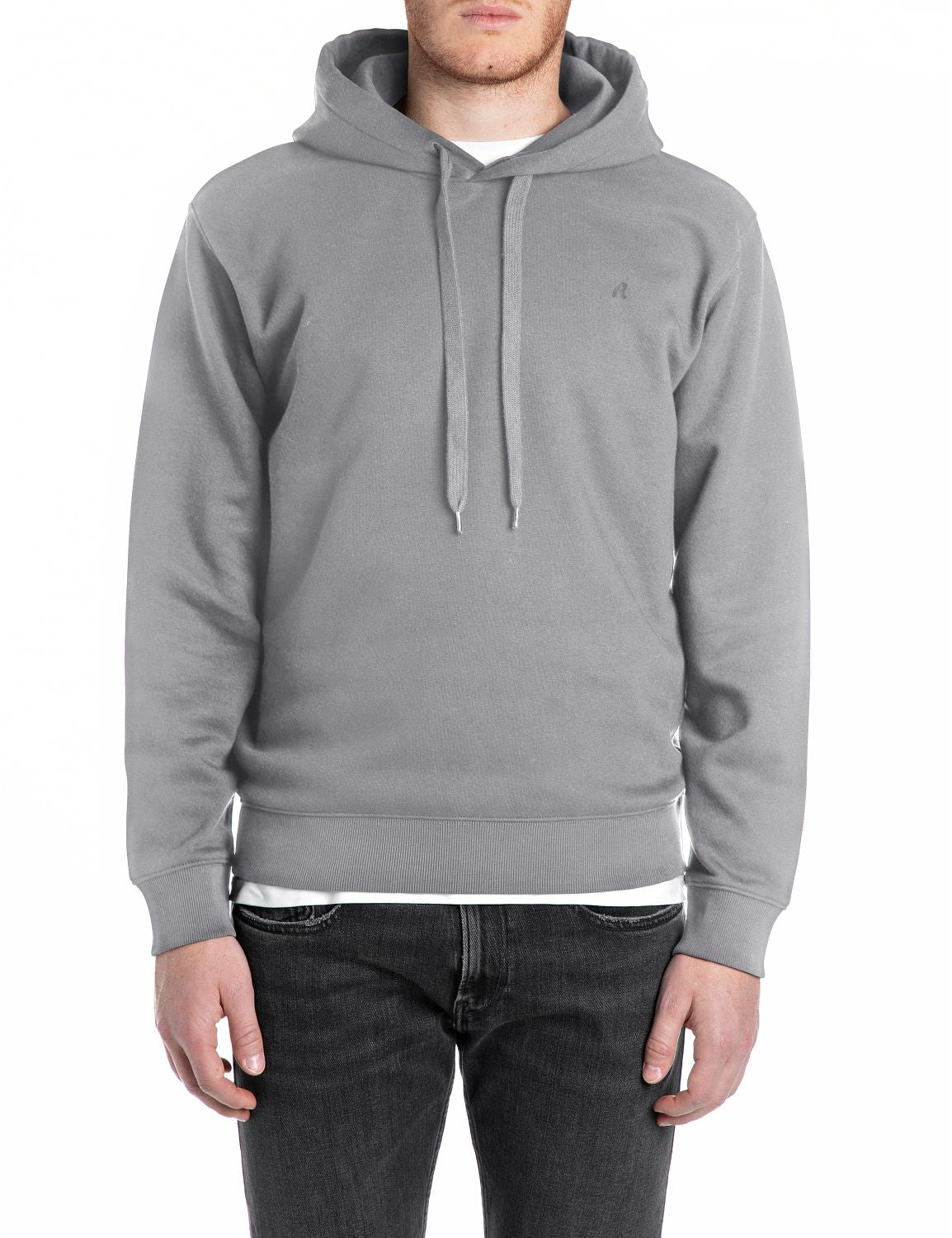 Replay Cotton-Blend Lead Grey Hoodie