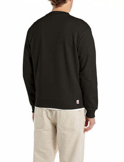 Replay Black Crewneck Logo Sweatshirt
