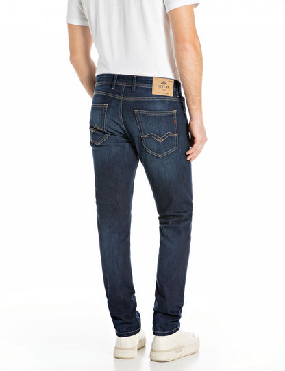 Replay Grover Straight-Fit Dark Blue Jeans