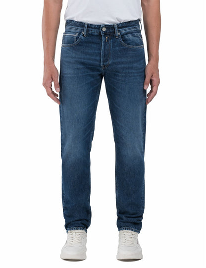 Replay Grover Straight-Fit Dark Blue Jeans