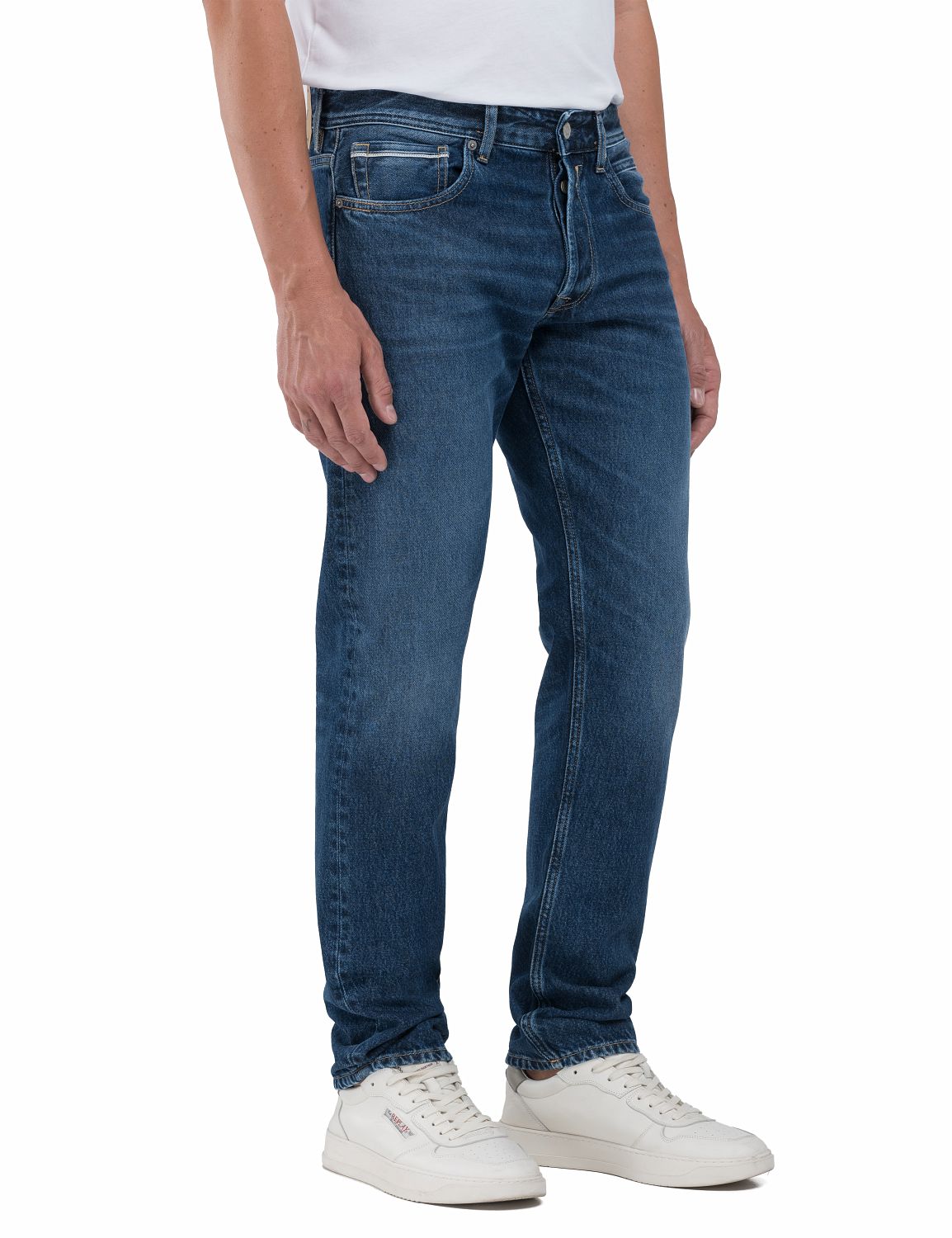 Replay Grover Straight-Fit Dark Blue Jeans