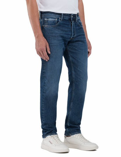 Replay Grover Straight-Fit Dark Blue Jeans