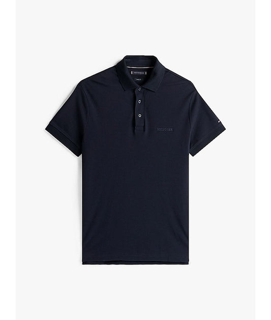 TOMMY HILFIGER DARK BLUE TONAL MONOTYPE REG POLO