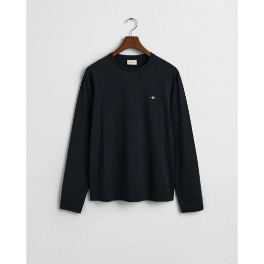 GANT Reg Shield Long Sleeved Black Crewneck