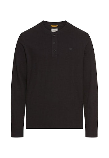 Camel Active Long Sleeved Asphalt Henley Shirt