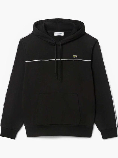 Lacoste Black Logo Stripe Sweater Hoodie