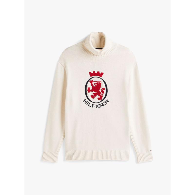 Tommy Hilfiger Off White Turtleneck Knit