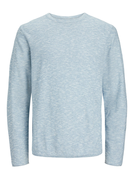 Jack&Jones JJELINEN Knit Crewneck Faded Denim