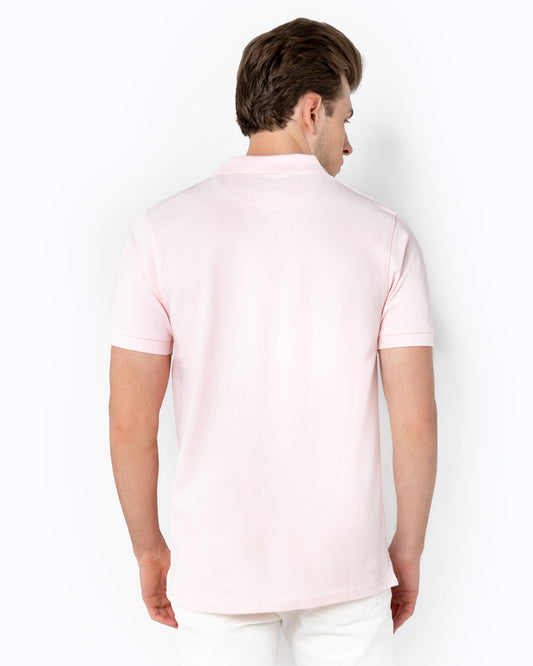 Bostonians Polo T-Shirt Pink Pique Regular Fit