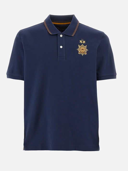 La Martina Regular Fit Navy Polo Shirt in Elasticated Cotton