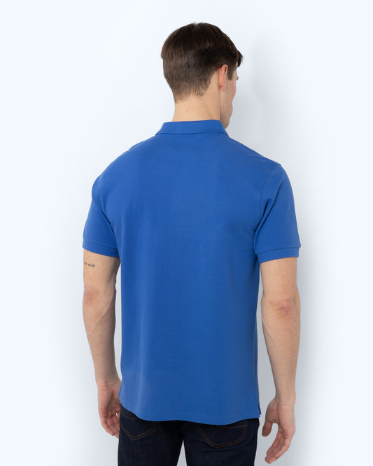 Bostonians Polo T-Shirt Royal Blue Pique Regular Fit