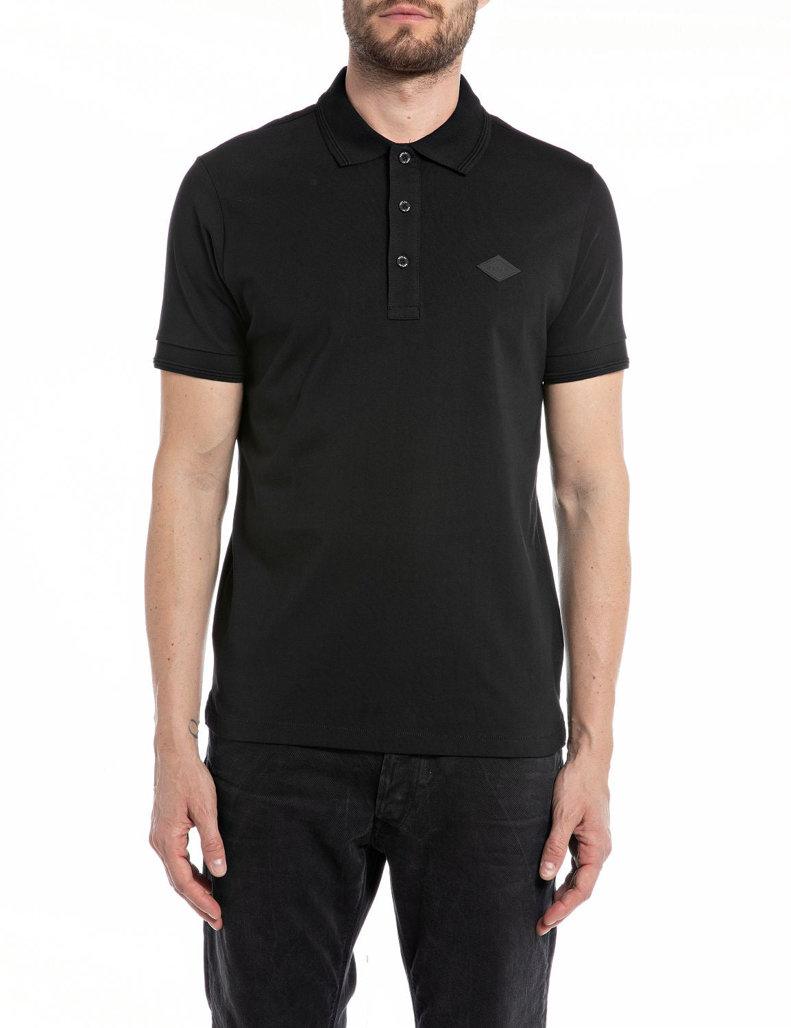 Replay Black Polo T-Shirt