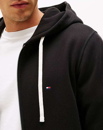 Tommy Hilfiger Essential Black Fleece Zip Through